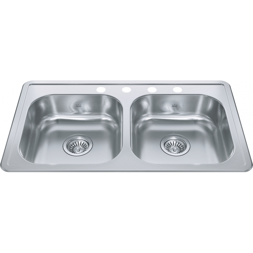 Kindred Creemore Drop In Sink RDLA3319-6-4CBN Stainless steel