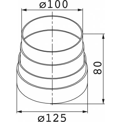 Raccordo riduzione circolare