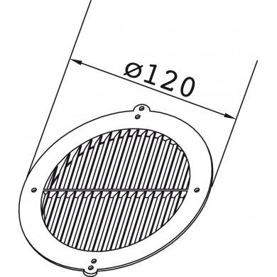 Griglia dir. est. circolare fissa d.125